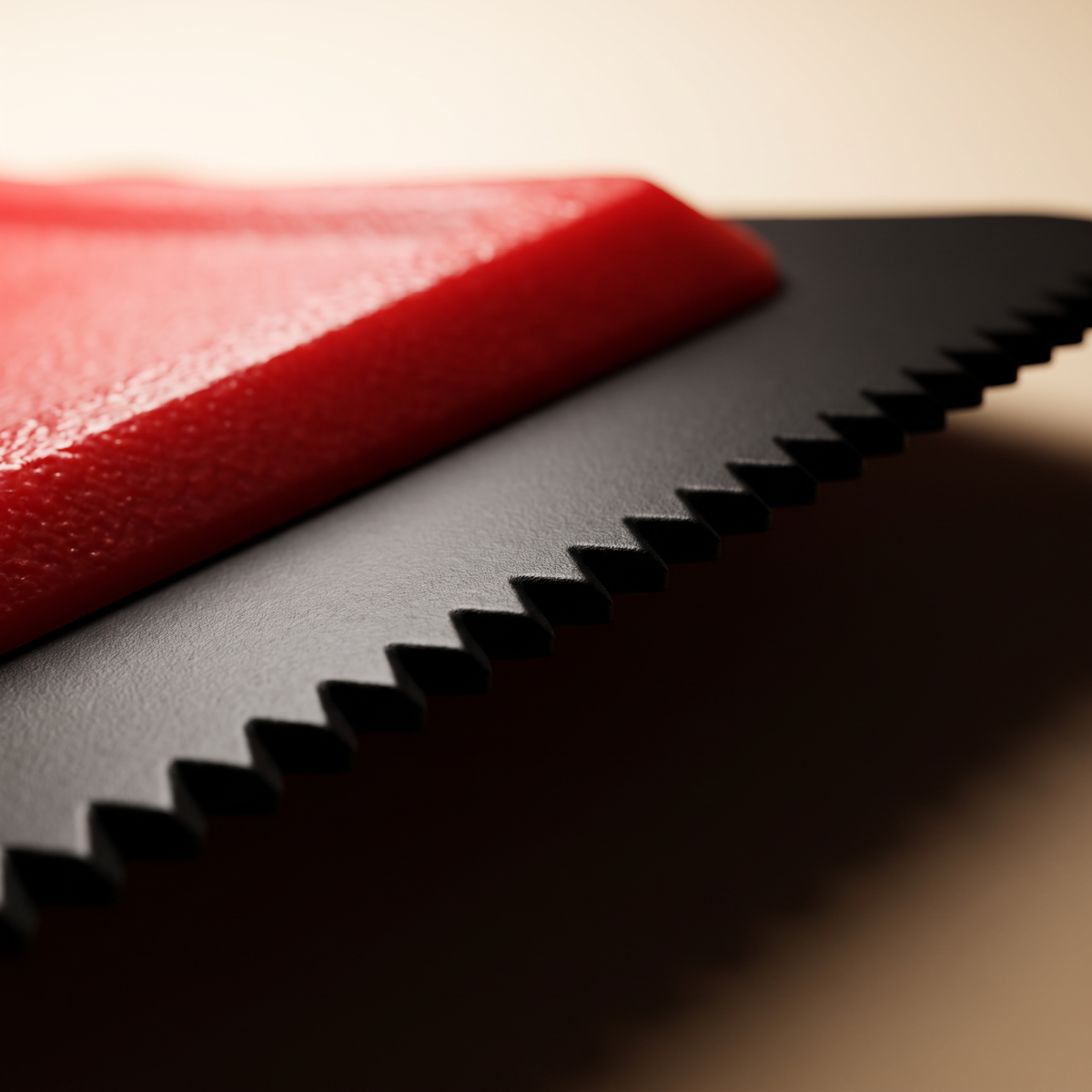 Close-up of the saw-tooth edge of the PawNest pet hair remover